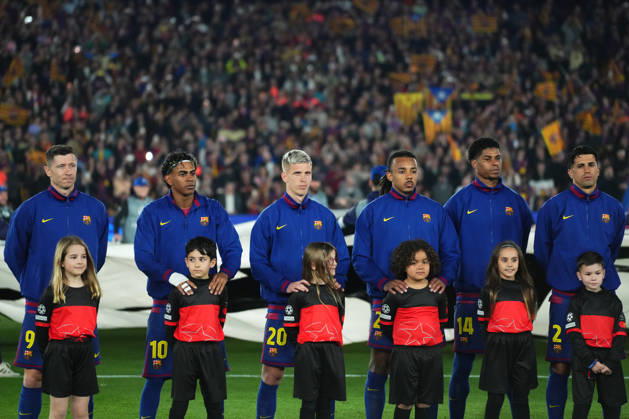 ESP: FC Barcelona, Barca - Atletico de Madrid. UEFA Champions League. Quarter-Finals, first leg. FC Barcelona players during UEFA Champions League match, Quarter-Finals, first leg, between FC Barcelona and Atletico de Madrid played at Spotify Camp Nou Stadium on April 8, 2026 in Barcelona, Spain. kpng Copyright: xSergioxRuizx xPRESSINPHOTOx PS_260408_BAR_ATL_CH_2526_390