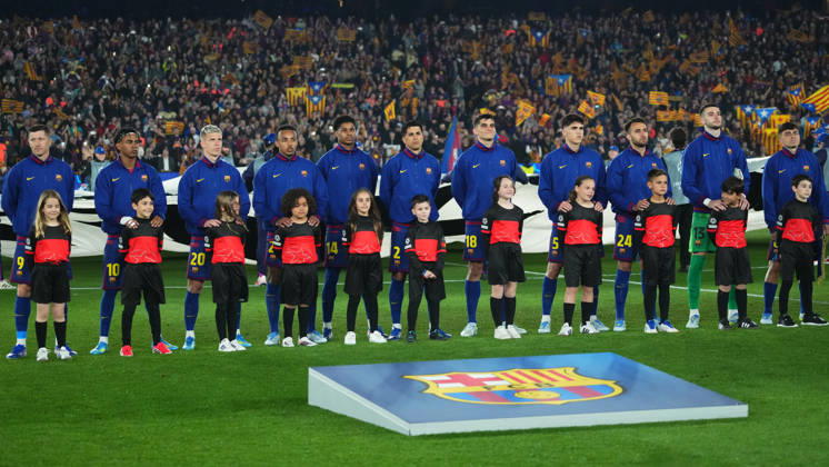 ESP: FC Barcelona, Barca - Atletico de Madrid. UEFA Champions League. Quarter-Finals, first leg. FC Barcelona players during UEFA Champions League match, Quarter-Finals, first leg, between FC Barcelona and Atletico de Madrid played at Spotify Camp Nou Stadium on April 8, 2026 in Barcelona, Spain. kpng Copyright: xSergioxRuizx xPRESSINPHOTOx PS_260408_BAR_ATL_CH_2526_392