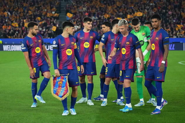 ESP: FC Barcelona, Barca - Atletico de Madrid. UEFA Champions League. Quarter-Finals, first leg. FC Barcelona team group, Mannschaftsbild, Totale during UEFA Champions League match, Quarter-Finals, first leg, between FC Barcelona and Atletico de Madrid played at Spotify Camp Nou Stadium on April 8, 2026 in Barcelona, Spain. kpng Copyright: xSergioxRuizx xPRESSINPHOTOx PS_260408_BAR_ATL_CH_2526_397