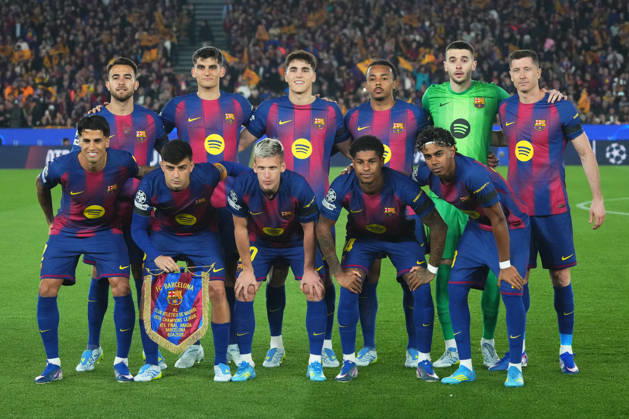 ESP: FC Barcelona, Barca - Atletico de Madrid. UEFA Champions League. Quarter-Finals, first leg. FC Barcelona team group, Mannschaftsbild, Totale during UEFA Champions League match, Quarter-Finals, first leg, between FC Barcelona and Atletico de Madrid played at Spotify Camp Nou Stadium on April 8, 2026 in Barcelona, Spain. kpng Copyright: xSergioxRuizx xPRESSINPHOTOx PS_260408_BAR_ATL_CH_2526_399