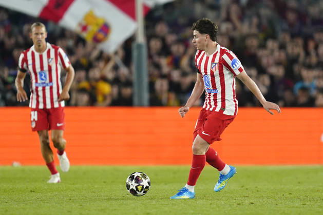 ESP: FC Barcelona, Barca - Atletico de Madrid. UEFA Champions League. Quarter-Finals, first leg. Julian Alvarez of Atletico de Madrid during UEFA Champions League match, Quarter-Finals, first leg, between FC Barcelona and Atletico de Madrid played at Spotify Camp Nou Stadium on April 8, 2026 in Barcelona, Spain. kpng Copyright: xSergioxRuizx xPRESSINPHOTOx PS_260408_BAR_ATL_CH_2526_277
