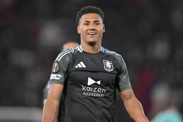 RECORD DATE NOT STATED 9th April 2026; Stadio Renato Dall Ara, Bologna, Italy, UEFA Europa League Football, Bologna versus Aston Villa; Ollie Watkins of Aston Villa FC celebrates after scoring goal for 1-3 AllShotxLive