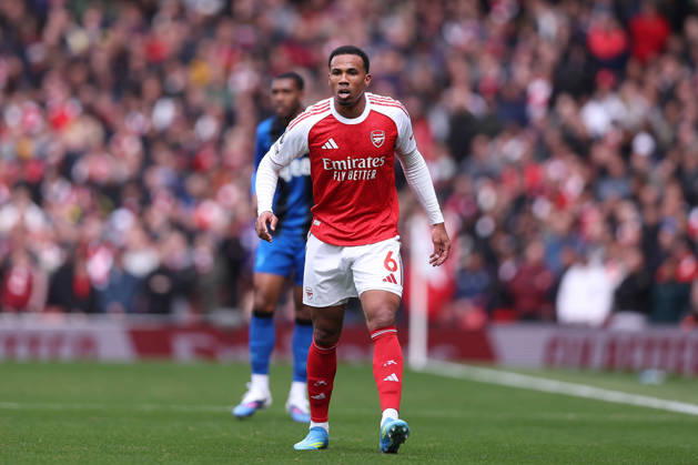 11th April 2026; Emirates Stadium, London, England; Premier League Football, Arsenal versus Bournemouth; Gabriel of Arsenal KatiexChan