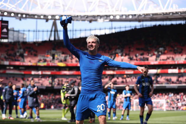 11th April 2026; Emirates Stadium, London, England; Premier League Football, Arsenal versus Bournemouth; Alex Jimenez of Bournemouth after the match KatiexChan
