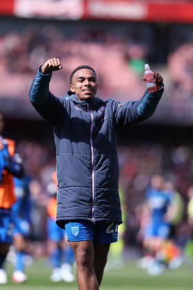11th April 2026; Emirates Stadium, London, England; Premier League Football, Arsenal versus Bournemouth; Eli Junior Kroupi of Bournemouth after the match KatiexChan