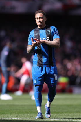 11th April 2026; Emirates Stadium, London, England; Premier League Football, Arsenal versus Bournemouth; Marcus Tavernier of Bournemouth after the match KatiexChan