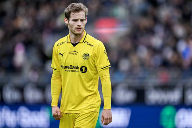 Eliteserien in football 2026 Viking Bodo Glimt Stavanger 20260411 Bodo Glimts Ole Didrik Blomberg during the elite football match between Viking and Bodo Glimt at Lyse Arena in Stavanger Photo Carina Johansen NTB Stavanger Norway EDITORIAL USE ONLY RESTRICTED USE FOR BETTING COMPANIES Copyright: xCarinaxJohansenx xNTBx