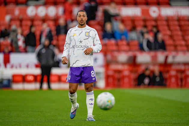 Premier League: Nottingham Forest v Aston Villa Youri Tielemans of Aston Villa in the pregame warmup session during the Premier League match Nottingham Forest vs Aston Villa at City Ground, Nottingham, United Kingdom on 12 April 2026 (Photo by Maynard Manyowa News Images) Nottingham City Ground Nottinghamshire United Kingdom Copyright: xMaynardxManyowa NewsxImagesx