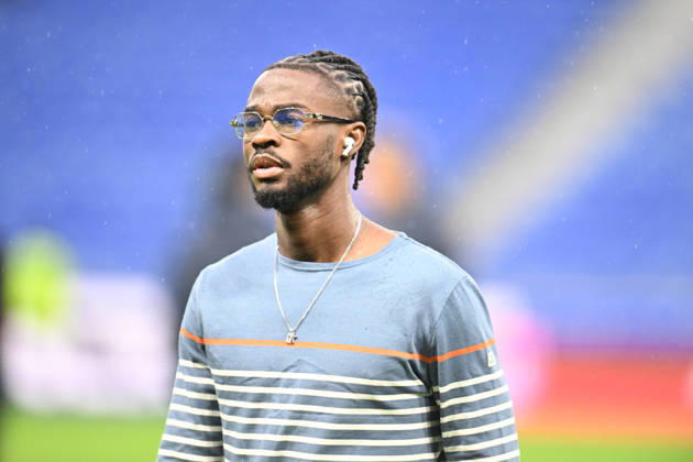 Football : Olympique Lyonnais v Lorient - French ligue 1- 12 04 2026 Players of Lorient before the French ligue 1 match between Olympique Lyonnais and Lorient at Groupama Stadium Decines Charpieu Lyon on April 12, 2026 , France LYONFrance Copyright: xMouradxAllilix