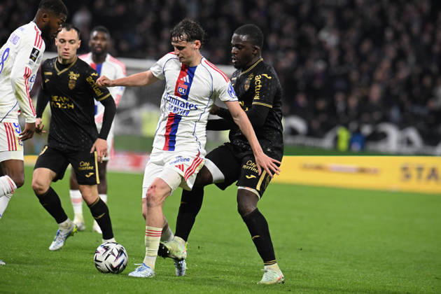 Football : Olympique Lyonnais v Lorient - French ligue 1- 12 04 2026 Morton TYLER of Lyon during the French ligue 1 match between Olympique Lyonnais and Lorient at Groupama Stadium Decines Charpieu Lyon on April 12, 2026 , France LYONFrance Copyright: xMouradxAllilix