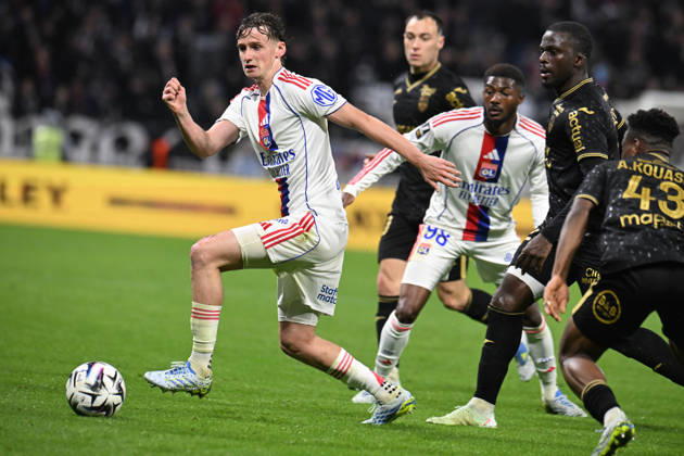 Football : Olympique Lyonnais v Lorient - French ligue 1- 12 04 2026 Morton TYLER of Lyon during the French ligue 1 match between Olympique Lyonnais and Lorient at Groupama Stadium Decines Charpieu Lyon on April 12, 2026 , France LYONFrance Copyright: xMouradxAllilix