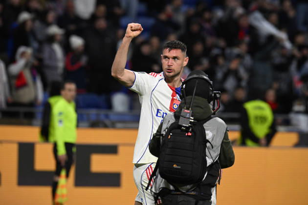 Football : Olympique Lyonnais v Lorient - French ligue 1- 12 04 2026 YAREMCHUK Roman of Lyon scoring goal during the French ligue 1 match between Olympique Lyonnais and Lorient at Groupama Stadium Decines Charpieu Lyon on April 12, 2026 , France LYONFrance Copyright: xMouradxAllilix