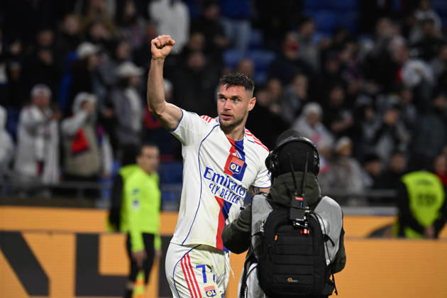 Football : Olympique Lyonnais v Lorient - French ligue 1- 12 04 2026 YAREMCHUK Roman of Lyon scoring goal during the French ligue 1 match between Olympique Lyonnais and Lorient at Groupama Stadium Decines Charpieu Lyon on April 12, 2026 , France LYONFrance Copyright: xMouradxAllilix