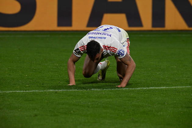 Football : Olympique Lyonnais v Lorient - French ligue 1- 12 04 2026 YAREMCHUK Roman of Lyon scoring goal during the French ligue 1 match between Olympique Lyonnais and Lorient at Groupama Stadium Decines Charpieu Lyon on April 12, 2026 , France LYONFrance Copyright: xMouradxAllilix