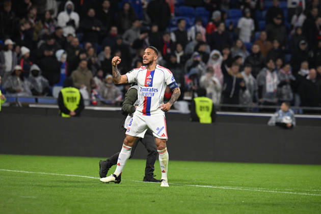 Football : Olympique Lyonnais v Lorient - French ligue 1- 12 04 2026 Corentin TOLISSO of Lyon scoring goal during the French ligue 1 match between Olympique Lyonnais and Lorient at Groupama Stadium Decines Charpieu Lyon on April 12, 2026 , France LYONFrance Copyright: xMouradxAllilix