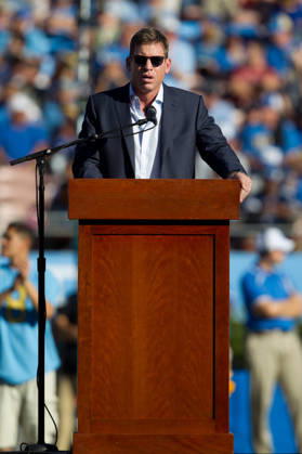 Nov. 28, 2014 - Pasadena, California, U.S - UCLA alum Troy Aikman during the 2014 NCAA, College League, USA football game between the UCLA Bruins and the Stanford Cardinal at the Rose Bowl in Pasadena, Ca. Copyright: xBrandonxParryx