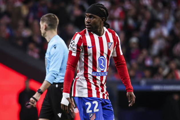 UEFA Champions League quarterfinal second leg soccer match Atletico Madrid vs FC Barcelona, Barca at Riyadh Air Metropolitano stadium in Madrid, Spain. 14 April 2026 Lookman 900 Cordon Press 900 CordonxPress LOF - Champions League Atletico Madrid vs FC Barcelona