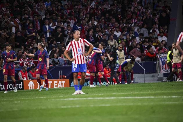 UEFA Champions League quarterfinal second leg soccer match Atletico Madrid vs FC Barcelona, Barca at Riyadh Air Metropolitano stadium in Madrid, Spain. 14 April 2026 LLorente 900 Cordon Press 900 CordonxPress LOF - Champions League Atletico Madrid vs FC Barcelona