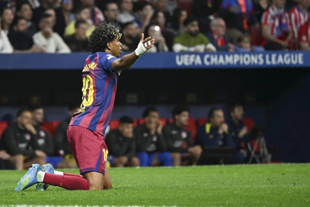 April 14, 2026, Madrid, Spain: Lamine Yamal of Barcelona seen during the UEFA Champions League Quarter-Final match Atletico de Madrid and FC Barcelona, Barca at the Metropolitano stadium. Final score: Atlà tico de Madrid 1 - 2 FC Barcelona. Atletico De Madrid V FC Barcelona - UEFA Champions League, Madrid, Spain - 14 Apr 2026 - ZUMAs197 20260414_aab_s197_015 Copyright: xAtilanoxGarciax