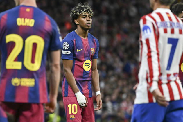 April 14, 2026, Madrid, Spain: Lamine Yamal of Barcelona during the UEFA Champions League Quarter-Final match Atletico de Madrid and FC Barcelona, Barca at the Metropolitano stadium. Final score: Atlà tico de Madrid 1 - 2 FC Barcelona. Madrid Spain - ZUMAs197 20260414_aab_s197_033 Copyright: xAtilanoxGarciax