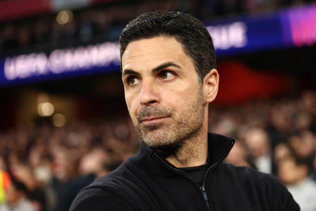 London, England, 15th April 2026. Mikel Arteta manager of Arsenal during the Arsenal vs Sporting Lisbon UEFA Champions League quarter final 2nd leg match at the Emirates Stadium, London. Picture credit should read: David Klein Sportimage EDITORIAL USE ONLY. No use with unauthorised audio, video, data, fixture lists, club league logos or live services. Online in-match use limited to 120 images, no video emulation. No use in betting, games or single club league player publications. SPI_017_DK_Arsenal_Sporting_Lisbon SPI-4686-0017