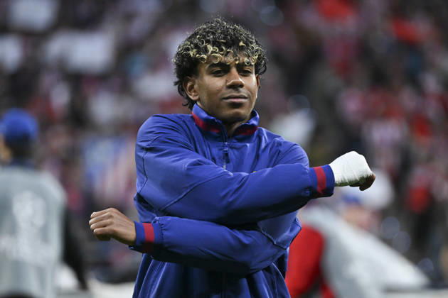 April 14, 2026, Madrid, Spain: Lamine Yamal of Barcelona seen during the UEFA Champions League Quarter-Final match Atletico de Madrid and FC Barcelona, Barca at the Metropolitano stadium. Final score: Atlà tico de Madrid 1 - 2 FC Barcelona. Madrid Spain - ZUMAs197 20260414_aab_s197_022 Copyright: xAtilanoxGarciax