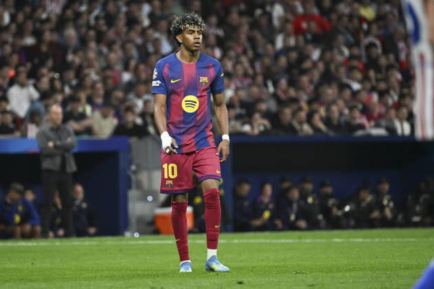 April 14, 2026, Madrid, Spain: Lamine Yamal of Barcelona seen during the UEFA Champions League Quarter-Final match Atletico de Madrid and FC Barcelona, Barca at the Metropolitano stadium. Final score: Atlà tico de Madrid 1 - 2 FC Barcelona. Madrid Spain - ZUMAs197 20260414_aab_s197_023 Copyright: xAtilanoxGarciax