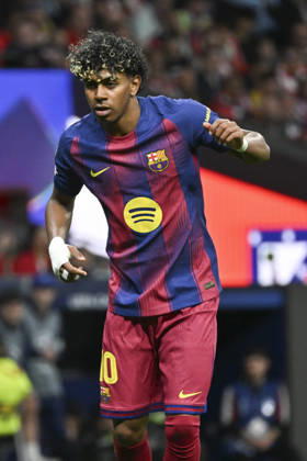 April 14, 2026, Madrid, Spain: Lamine Yamal of Barcelona seen during the UEFA Champions League Quarter-Final match Atletico de Madrid and FC Barcelona, Barca at the Metropolitano stadium. Final score: Atlà tico de Madrid 1 - 2 FC Barcelona. Madrid Spain - ZUMAs197 20260414_aab_s197_027 Copyright: xAtilanoxGarciax