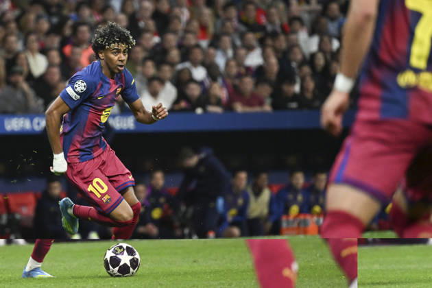 April 14, 2026, Madrid, Spain: Lamine Yamal of Barcelona during the UEFA Champions League Quarter-Final match Atletico de Madrid and FC Barcelona, Barca at the Metropolitano stadium. Final score: Atlà tico de Madrid 1 - 2 FC Barcelona. Madrid Spain - ZUMAs197 20260414_aab_s197_030 Copyright: xAtilanoxGarciax