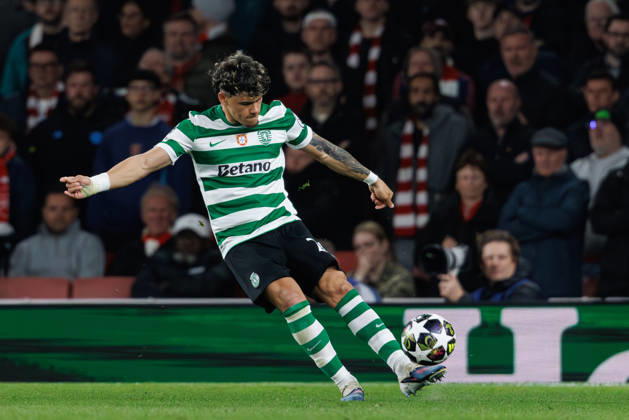 Maxi Araujo seen during UEFA Champions League quarterfinal game between teams of Arsenal FC and Sporting CP at Emirates Stadium (Maciej Rogowski Ball Raw Images) London Emirates Stadium United Kingdom Copyright: xMaciejxRogowskix MaciejRogowskiArsenalSporting2526281