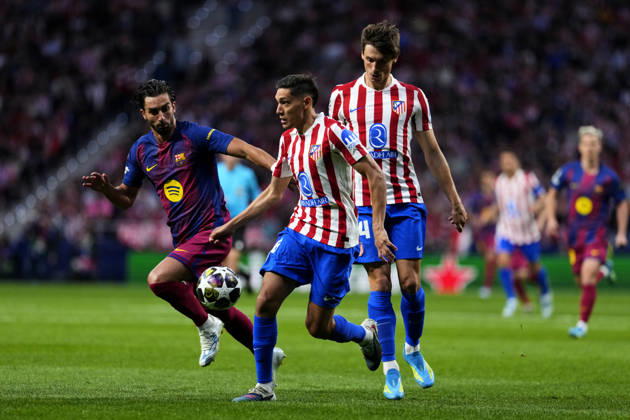 SOCCER-Matchday Round of Quarter-finals of UEFA Champions League match between Atletico de Madrid and FC Barcelona, Barca at Riyadh Air Metropolitano on April 14, 2026. Nahuel Molina of Atletico de Madrid during the UEFA Champions League match between Atletico de Madrid and FC Barcelona at Riyadh Air Metropolitano on April 14, 2026. Madrid Madrid Spain EDITORIAL USE ONLY Copyright: xx SENISx-xCEBOLLAx xALFAQUIx dpphotos201635
