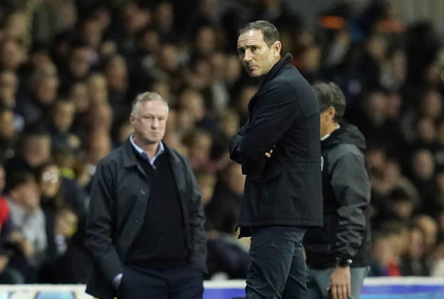 Blackburn, England, 17th April 2026. Frank Lampard manager of Coventry City looks on during the Blackburn Rovers vs Coventry City Sky Bet Championship match at Ewood Park, Blackburn. Picture credit should read: Andrew Yates Sportimage EDITORIAL USE ONLY. No use with unauthorised audio, video, data, fixture lists, club league logos or live services. Online in-match use limited to 120 images, no video emulation. No use in betting, games or single club league player publications. SPI_026_AY_BBurn_Cov SPI-4694-0027