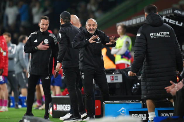 Co Trainer Oliver Neuville Borussia Moenchengladbach 19 04 2026, Football 1 Bundesliga, Season 2025 2026, 30 Matchday, Borussia Mönchengladbach FSV Mainz 05 1 1 DFL regulations prohibit any use of photographs as image sequences and or quasi video Moenchengladbach Borussia Park Nordrhein Westfalen Germany Team2