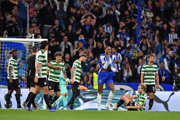 22nd April 2026; Dragao Stadium, Porto, Portugal; Taca de Portugal, FC Porto versus Sporting Lisboa; Pablo Rosario of FC Porto reacts DanielxCastro DiaEsportivo