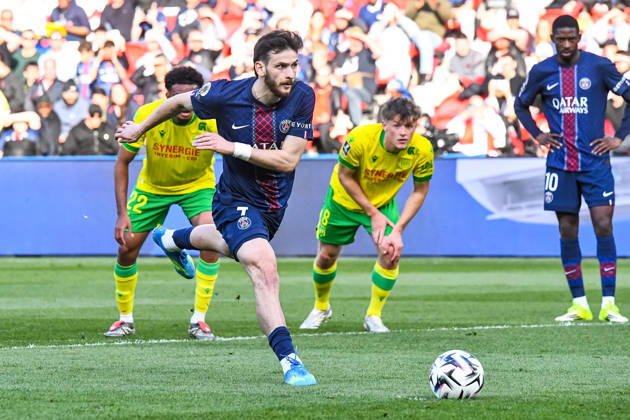 FOOTBALL : Paris Saint Germain vs FC Nantes - Ligue 1 - JournÃ e 26 - 22 04 2026 Bu de Khvicha Kvaratskhelia (Paris SG) ParisFrance  Copyright: xBaptistexAutissierx