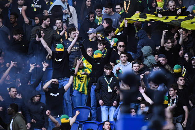 FOOTBALL : Paris Saint Germain vs FC Nantes - Ligue 1 - JournÃ e 26 - 22 04 2026 Supporters du FC Nantes - Ambiance ParisFrance  Copyright: xBaptistexAutissierx