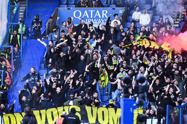 FOOTBALL : Paris Saint Germain vs FC Nantes - Ligue 1 - JournÃ e 26 - 22 04 2026 Supporters du FC Nantes - Ambiance ParisFrance  Copyright: xBaptistexAutissierx