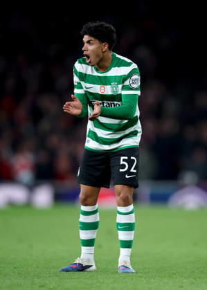 Arsenal FC v Sporting Clube de Portugal - UEFA Champions League 2025 26 Quarter-Final Second Leg Joao Simoes of Sporting Clube de Portugal shouting during the UEFA Champions League 2025 26 Quarter-Final Second Leg match between Arsenal FC and Sporting Clube de Portugal at Arsenal Stadium on April 15, 2026 in London, England. WARNING! This Photograph May Only Be Used For Newspaper And Or Magazine Editorial Purposes. May Not Be Used For Publications Involving 1 player, 1 Club Or 1 Competition Without Written Authorisation From Football DataCo Ltd. For Any Queries, Please Contact Football DataCo Ltd on +44 (0) 207 864 9121 London Arsenal Stadium England United Kingdom Copyright: xAllstarxPicturexLibraryxLtdx