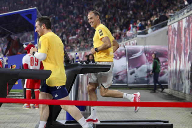 Football, 1st BL, RB Leipzig - 1. FC Union Berlin, Oliver Mintzlaff jogs for a good cause