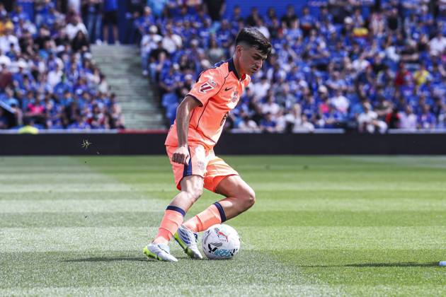 25 April 2026; Estadio Coliseum, Madrid, Spain; La Liga Football, Getafe CF versus FC Barcelona, Barca Pedri dribble with the ball Getafe vs FC Barcelona 900 Cordon Press 900 CordonxPress LOF - Getafe vs FC Barcelona