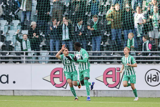 Eliteserien in football 2026 HamKam Start Hamar 20260426 HamKams Mame Niang celebrates the 1 1 goal during the elite series football match between HamKam and IK Start at Briskeby Stadium Photo Geir Olsen NTB undefined Hamar Norway EDITORIAL USE ONLY RESTRICTED USE FOR BETTING COMPANIES  Copyright: xGeirxOlsenx xNTBx
