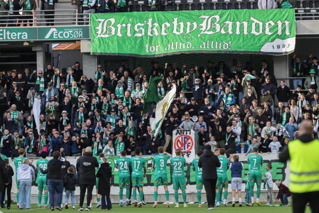 Eliteserien in football 2026 HamKam Start Hamar 20260426 HamKam celebrates after the elite series football match between HamKam and IK Start at Briskeby Stadium Photo Geir Olsen NTB undefined Hamar Norway EDITORIAL USE ONLY RESTRICTED USE FOR BETTING COMPANIES  Copyright: xGeirxOlsenx xNTBx