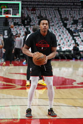 Toronto Raptors v Cleveland Cavaliers - NBA, Basketball Herren, USA Playoffs TORONTO, CANADA - MAY 1 : Scottie Barnes of Toronto Raptors warms up ahead of the Game Six of the Eastern Conference First Round NBA Playoffs between Cleveland Cavaliers and Toronto Raptors at the Scotiabank Arena on May 1, 2026 in Toronto, Ontario, Canada. Mert Alper Dervis Anadolu Ontario Canada. Editorial use only. Please get in touch for any other usage. Copyright: x2026xAnadoluxMertxAlperxDervisx