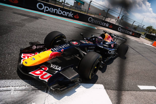 F1 - MIAMI GRAND PRIX 2026 03 VERSTAPPEN Max (nld), Red Bull Racing Ford RB22, action during the Formula 1 Miami Grand Prix 2026, 4th round of the 2026 Formula One World Championship, WM, Weltmeisterschaft from May 1 to 3, 2026 on the Miami International Autodrome, in Miami Gardens, USA - Miami GardensUnited States Copyright: xEricxAlonsox