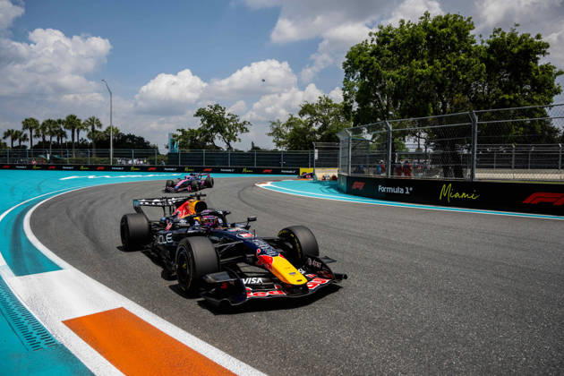 F1 - MIAMI GRAND PRIX 2026 03 VERSTAPPEN Max (nld), Red Bull Racing Ford RB22, action during the Formula 1 Miami Grand Prix 2026, 4th round of the 2026 Formula One World Championship, WM, Weltmeisterschaft from May 1 to 3, 2026 on the Miami International Autodrome, in Miami Gardens, USA - Miami GardensUnited States Copyright: xALBERTOxVIMERCATIx