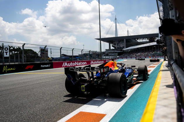 F1 - MIAMI GRAND PRIX 2026 03 VERSTAPPEN Max (nld), Red Bull Racing Ford RB22, action during the Formula 1 Miami Grand Prix 2026, 4th round of the 2026 Formula One World Championship, WM, Weltmeisterschaft from May 1 to 3, 2026 on the Miami International Autodrome, in Miami Gardens, USA - Miami GardensUnited States Copyright: xALBERTOxVIMERCATIx