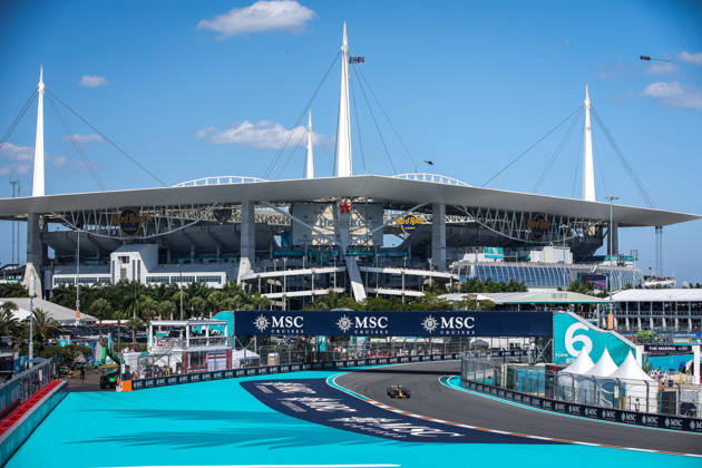 F1 - MIAMI GRAND PRIX 2026 03 VERSTAPPEN Max (nld), Red Bull Racing Ford RB22, action during the Formula 1 Miami Grand Prix 2026, 4th round of the 2026 Formula One World Championship, WM, Weltmeisterschaft from May 1 to 3, 2026 on the Miami International Autodrome, in Miami Gardens, USA - Miami GardensUnited States Copyright: xDPPIx