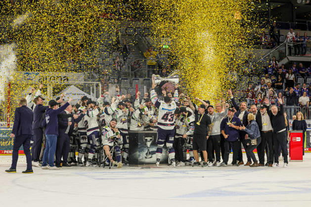 Ice Hockey, DEL, Eisbären Berlin celebrate winning the German Championship