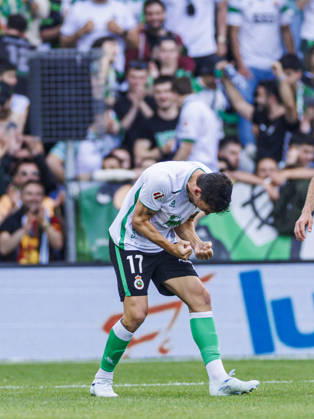 Real Racing Club de Santander vs SD Huesca - LaLiga Hypermotion - 03 05 2026 Jaime Mata of Real Racing Club de Santander celebrates his goal during the LaLiga Hypermotion match between Real Racing Club de Santander and SD Huesca at Estadio El Sardinero on May 03, 2026 in Santander, Spain. Santander Spain Copyright: xPabloxGarcia PGSxPhotoxAgencyx