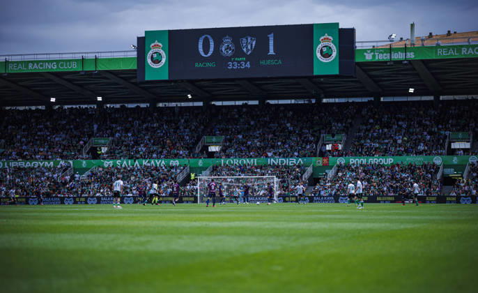 Real Racing Club de Santander vs SD Huesca - LaLiga Hypermotion - 03 05 2026 General view of El Sardinero stadium during the LaLiga Hypermotion match between Real Racing Club de Santander and SD Huesca at Estadio El Sardinero on May 03, 2026 in Santander, Spain. Santander Spain Copyright: xPabloxGarcia PGSxPhotoxAgencyx